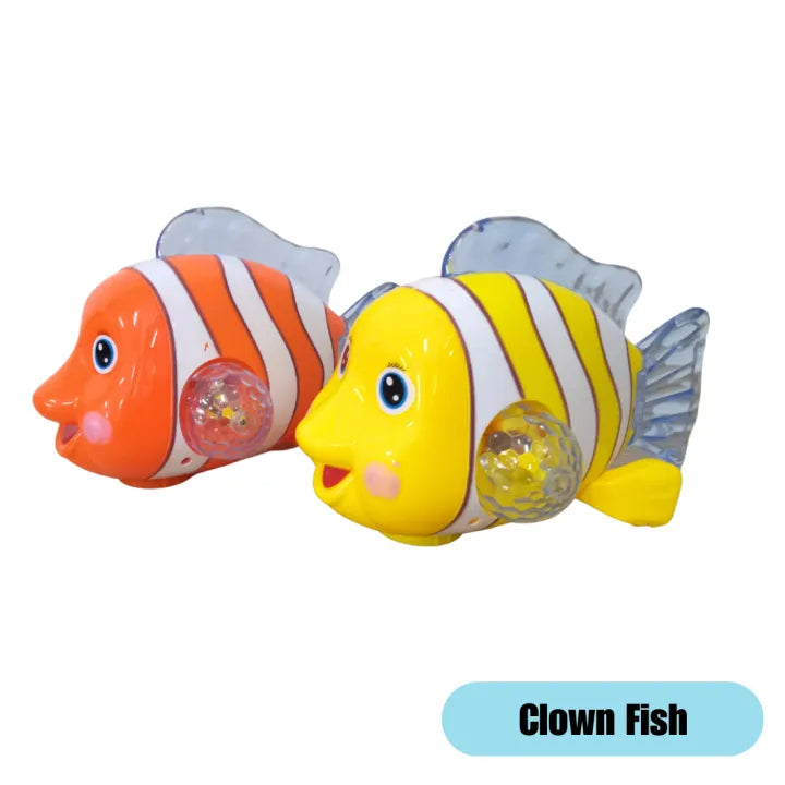 Clown Fish Electric Toy with Lights & Music – Nemo Style Moving Toy for Kids
