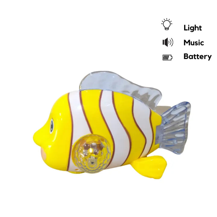Clown Fish Electric Toy with Lights & Music – Nemo Style Moving Toy for Kids