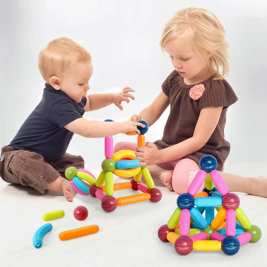 46 Pieces DIY 3D Magnetic Stick & Ball Building Construction Set for Kids