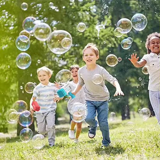 36-Hole Bubble Gun Machine – Automatic LED Light Bubble Blaster for Kids