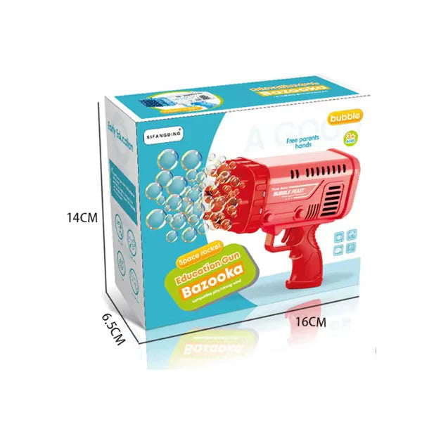 36-Hole Bubble Gun Machine – Automatic LED Light Bubble Blaster for Kids